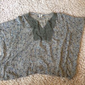 Girl Krazy soft olive green sheer top.